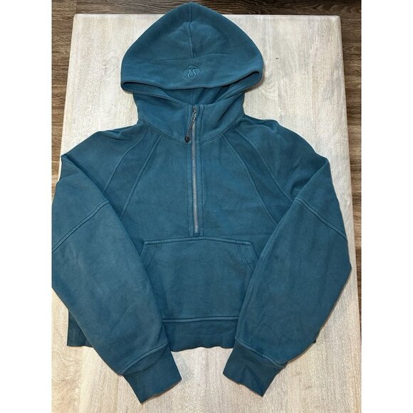 Lululemon Scuba Oversized Half-Zip Hoodie Green Jasper Size XS/Small - Picture 3 of 8